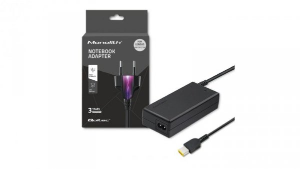 Qoltec Zasilacz do laptopa Lenovo 45W 20V 2.25A Slim tip+pin +kabel zasilający