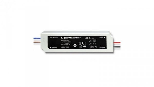 Qoltec Zasilacz impulsowy LED IP67 36W 12V 3A Wodoodporny Biały