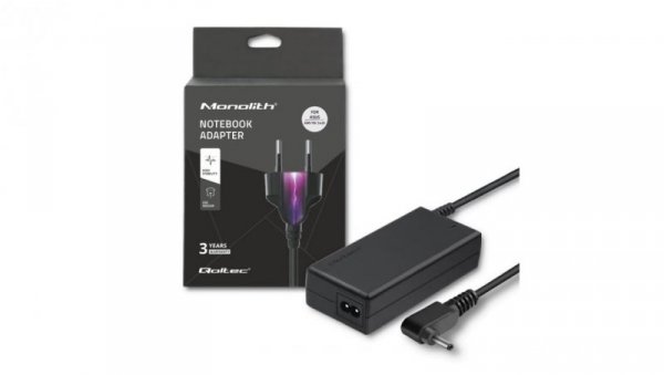 Qoltec Zasilacz laptopa do Asus 65W 19V 3.42A 4.0*1.35 +kabel zasilający