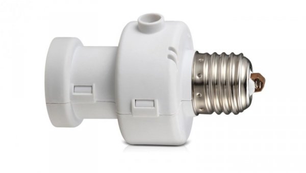 Oprawa żarówki z czujnikiem zmierzchu timer Maclean Energy MCE21W E27 100W kolor biały MCE21