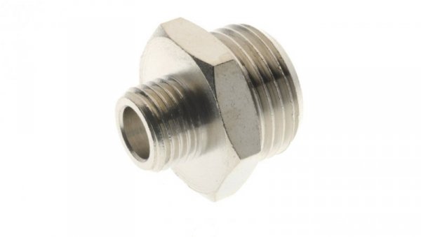 Nypel redukcyjny mosiężny niklowany z G1/8z na G1/4z 2030 1/8-1/4