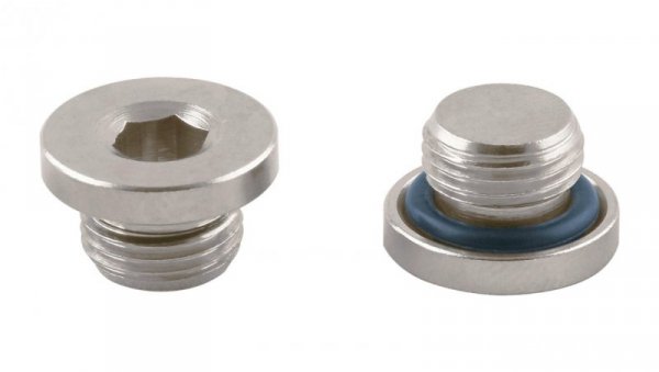 Mosiężny niklowany korek z oringiem, G3/8z, 3015 3/8