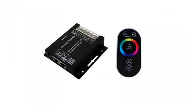Kontroler sterownik RGB RF dotykowy 288W 12/24VDC czarny radiowy 433.92MHz