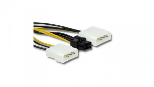 Qoltec Adapter 2x MOLEX żeński/ PCI-E 6pin męski 15cm