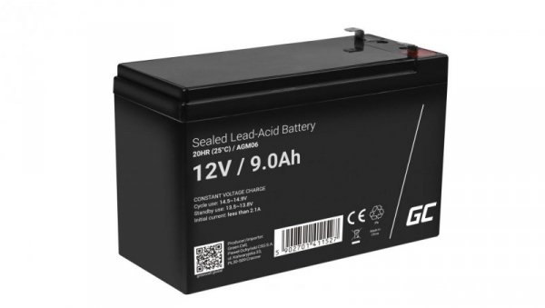 Green Cell AGM VRLA 12V 9Ah bezobsługowy akumulator do UPS