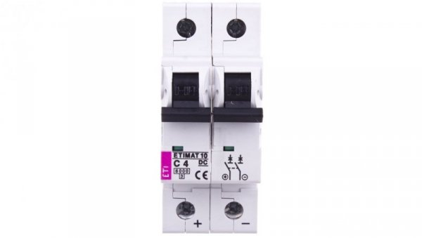 Wyłącznik nadprądowy 2P C 4A 6kA DC ETIMAT10 002138710