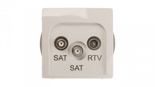 Simon Basic Gniazdo antenowe SAT/SAT/RTV końcowe białe BMZAR+SAT3.1-P2.01/11