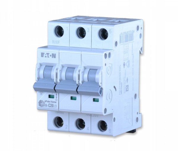 Wyłącznik nadprądowy 3P C 20A 6kA AC xPole Home HN-C20/3 194892 Eaton