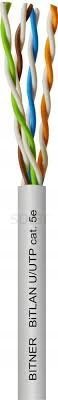 Kabel teleinformatyczny BiTLAN U/UTP 4x2x24 AWG (0,5) cat.5e 200 Eca /305m/