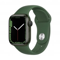 Apple Watch Series 7 41mm GPS Koperta z aluminium w kolorze zielonym z paskiem sportowym w kolorze koniczyny
