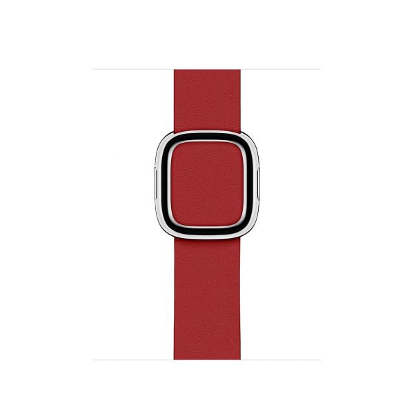 Apple pasek z klamrą nowoczesną w kolorze (PRODUCT)RED do Apple Watch 38/40 mm - Rozmiar S