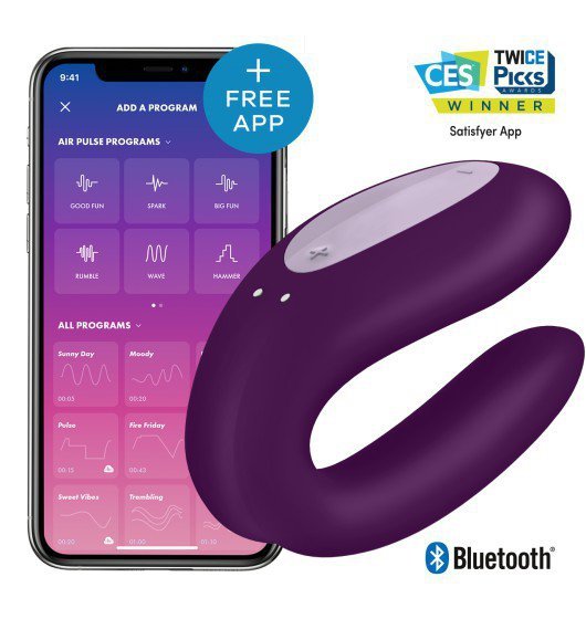 Satisfyer Double Joy Violet incl. Bluetooth and App