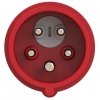 Wtyczka tablicowa (zwrotnica faz) 32A 5P 400V czerwona IP44 8625-6