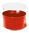 Puszka podtynkowa 80mm czerwona z pokrywą PO-80 0283-00 /50szt/