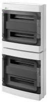 Rozdzielnica modułowa hermetyczna 4x18 natynkowa EP-LUX PLUS RN 4/72 (obudowy łączone 2x2x36mod) (N+PE) IP65 szara 1964-01