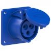 Gniazdo tablicowe 16A 3P 230V /75x75/ niebieskie IP44 TWIST 313-6f7