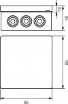 Puszka n/t hermetyczna pusta 86x86x40mm IP55 biała VP 003-01 61.113