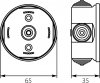 Puszka n/t hermetyczna pusta 65x35mm IP44 szara PO-65 31.1