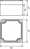 STRONG Puszka hermetyczna n/t 82x80x55mm IP67 PHP-111 szary 62.111