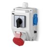 Zestaw instalacyjny z gniazdem 32A 5P+2P+Z RS-Z (L-0-P) czerwony 6275-20