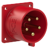Wtyczka tablicowa 32A 5P 400V czerwona IP44 625-6