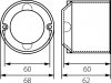 Puszka podtynkowa 60mm regips biała PK- 60 x60ep głeboka 13.65 /100szt./