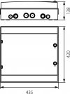 Rozdzielnica hermetyczna modułowa (500V AC ,1000V DC) 2x18 natynkowa IP65 RH-36/2 36.136