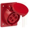 Gniazdo tablicowe skośne 16A 4P 400V /70x85/ czerwone IP44 TWIST 414-6