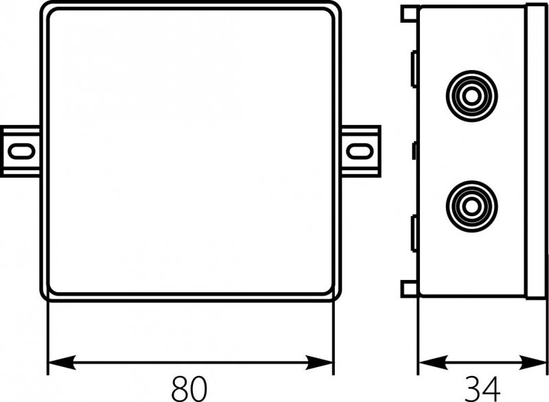 Puszka instalacyjna natynkowa 80x80x41mm IP44 biała PIN 80/B 31.80
