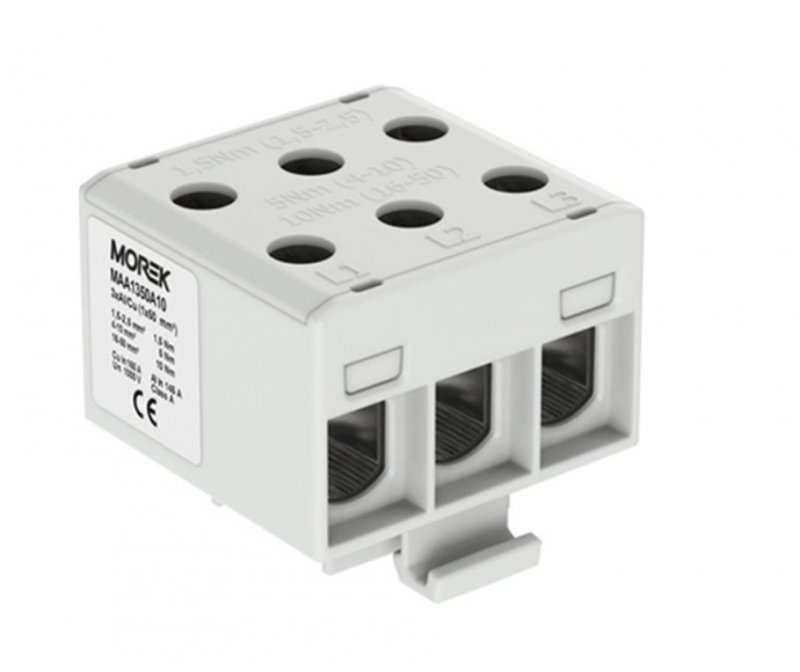 Złączka OTL50-3x kolor szary 3x1xAl/Cu 1,5-50mm2 1000V AC / 1500V DC Zacisk uniwersalny MAA1350A10
