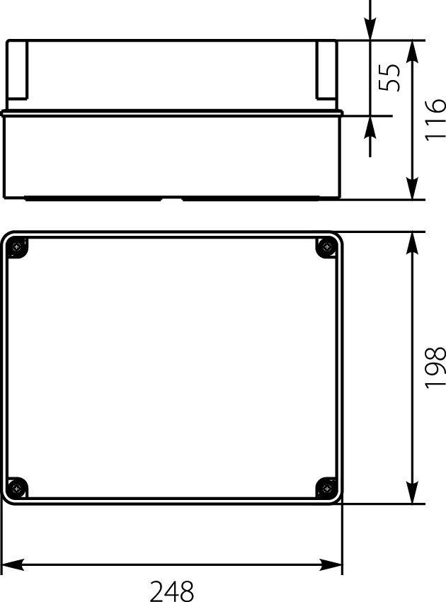 Obudowa hermetyczna natynkowa 248x198x116mm IP65 szara OH-4B.1 29.45