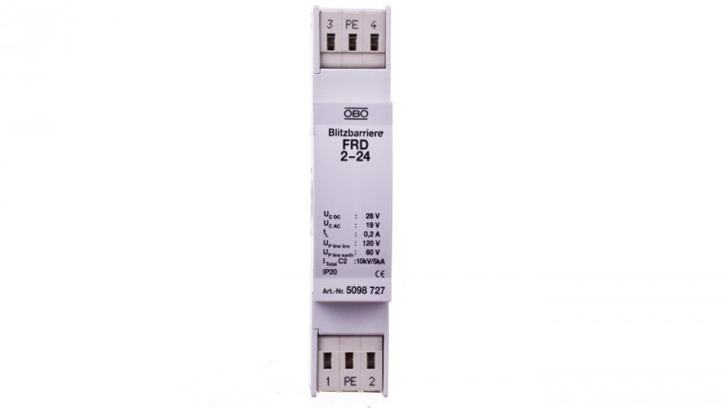 Ogranicznik przepięć dla systemów dwużyłowych 19VAC/28VDC 2,5kA 5kV FRD 2-24 5098727