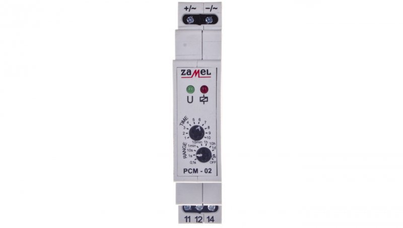 Przekaźnik czasowy 1P 16A 0,1sek-10dni 24V AC/DC PCM-02/24V EXT10000076