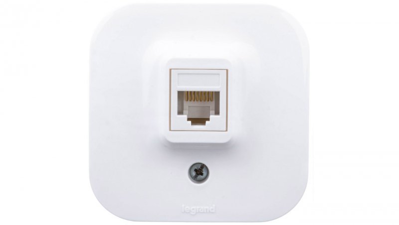 FORIX Gniazdo komputerowe pojedyncze RJ45 kat.5e UTP białe 782424