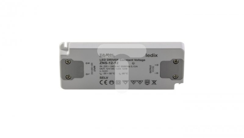 Zasilacz LED slim 12V DC 12W ZNS-12-12 LDX10000137