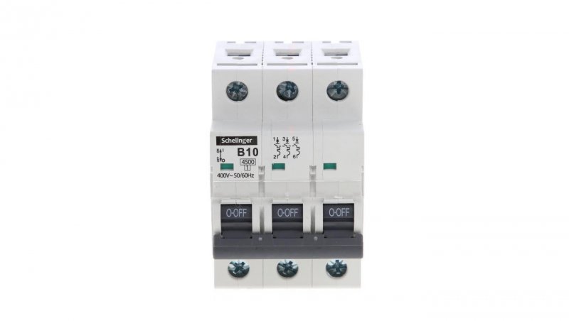 WYŁĄCZNIK NADPRĄDOWY 4,5KA 3P B 10A SCHELINGER A02-G7-3P-B10