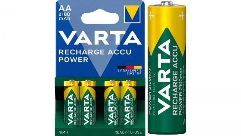Akumulator Ni-MH R6 AA 2100mAh 1,2V Ready to Use ( R2U ) Varta Recharge Accu Power BLISTER 4szt.