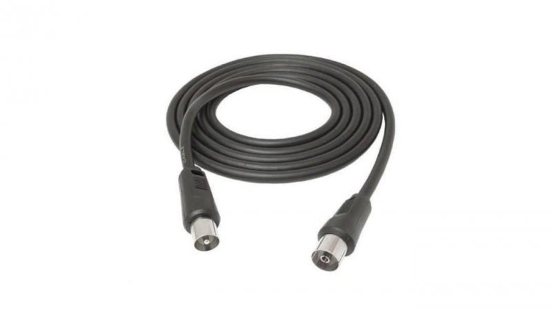Kabel antenowy wtyk / gniazdo 1,5m czarny LB0158 LIBOX