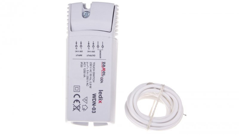 Wyłącznik dotykowy 230V AC 300W do dotykowego załączania/wyłączania oświetlenia WDN-03 LDX10000053
