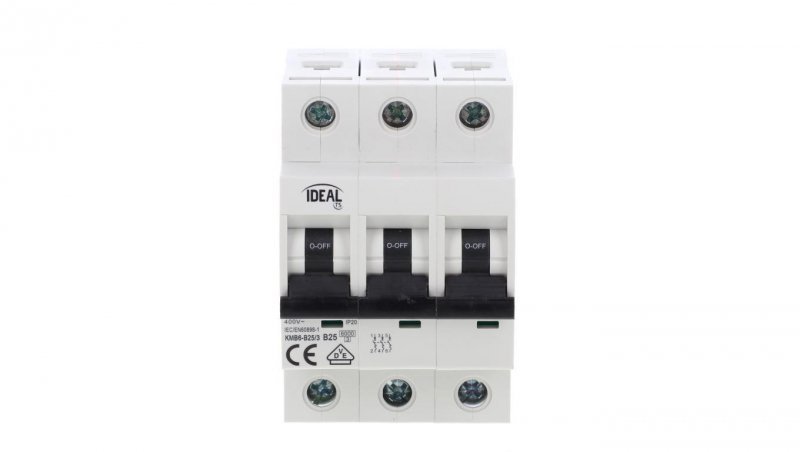 Wyłącznik nadprądowy 3P B 25A 6kA AC KMB6-B25/3 VDE 23153