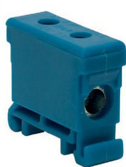 Blok rozdzielczy-odgałęźny 1-polowy AL/CU 2,5-50mm2 niebieski montaż płaski i na szynę TH WLZ35P/50/n 48.550