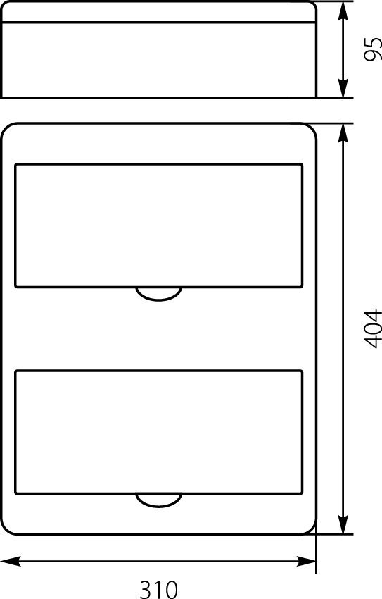 Rozdzielnica modułowa 2x12 natynkowa IP40 RN-24 FALA 7.5