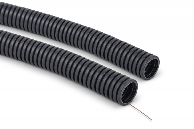 Rura karbowana PVC 750N z pilotem fi16/12mm szara RKSSP 16/12 10335 /50m/