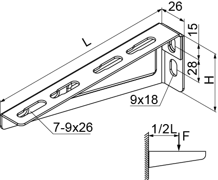 Wysięgnik wzmocniony WW500 710450