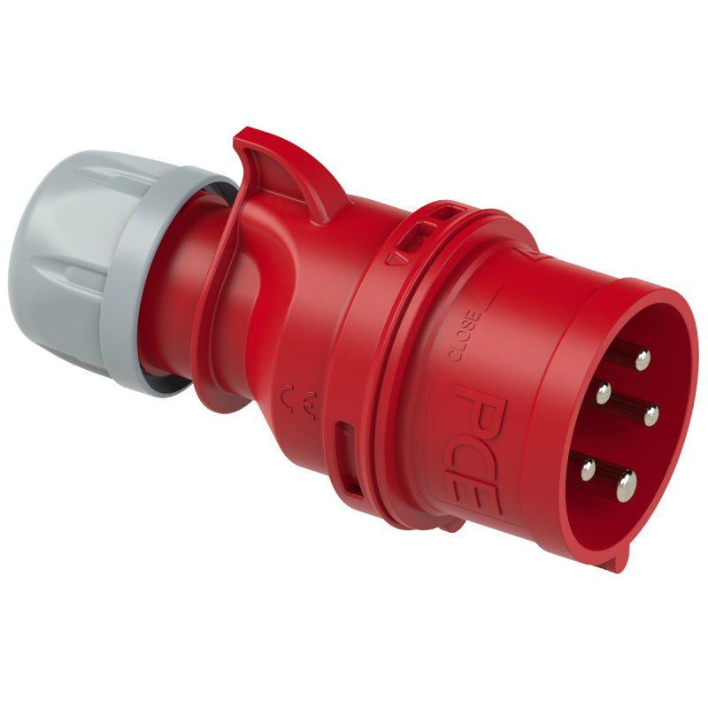 Wtyczka przenośna (zwrotnica faz) 16A 5P 400V czerwona IP44 SHARK 7015-6_b