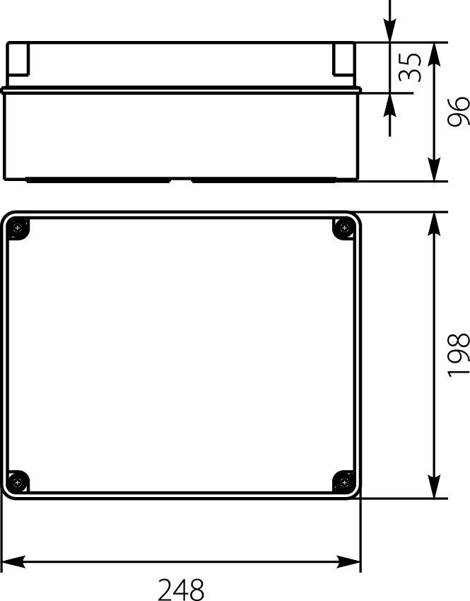 Obudowa 198x248x96mm IP65 z płytą montażową OH-4A.3 Hermet Box 29.43