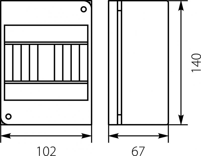 Rozdzielnica modułowa 1x5 natynkowa RNO-5 IP30 (bez PE/N) 5.3