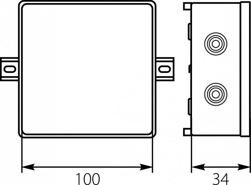 Puszka n/t hermetyczna pusta 100x100mm PIN 100/B biała 31.100