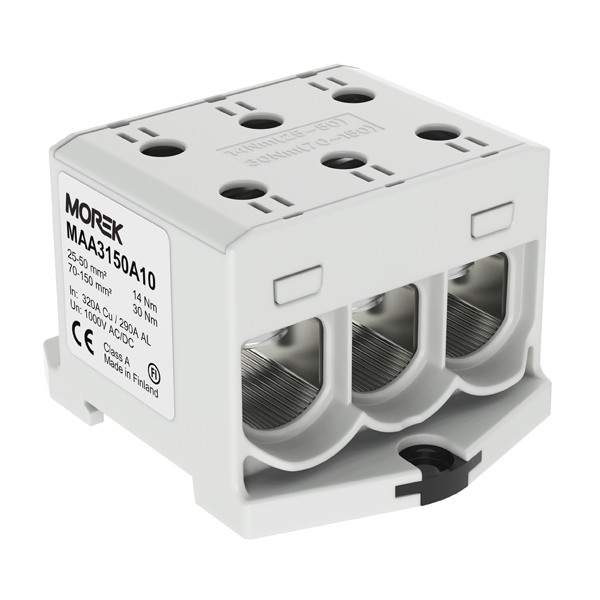 Złączka OTL150-3 kolor szary 3xAl/Cu 25-150mm 1000V AC / 1500V DC Zacisk uniwersalny MAA3150A10