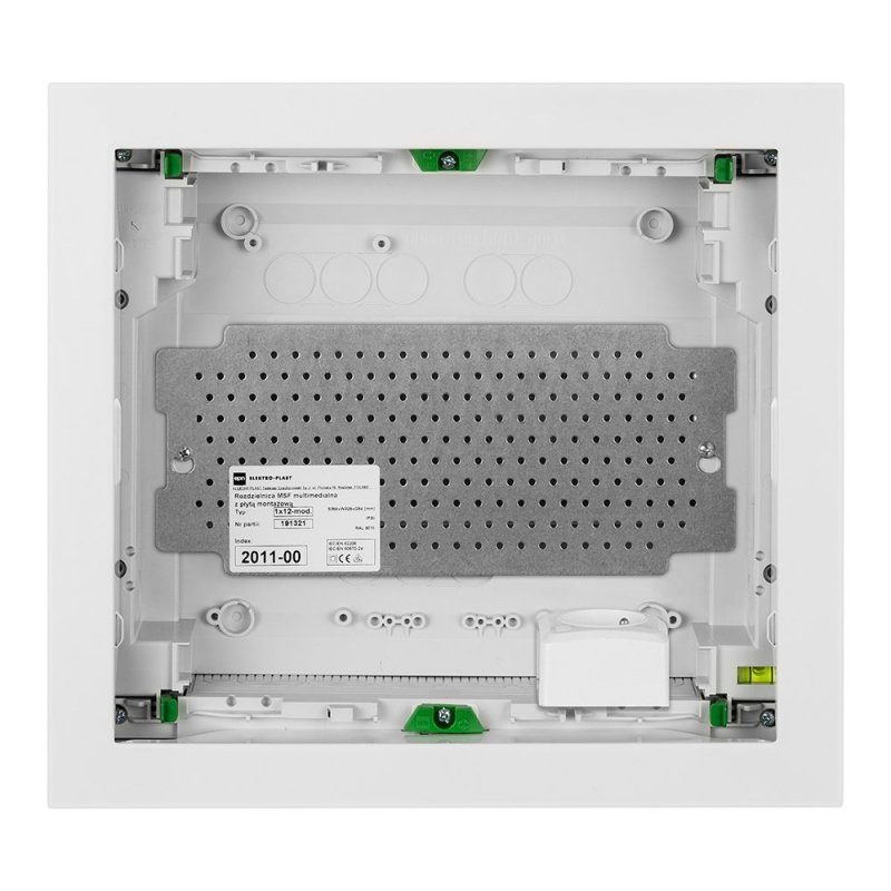 Rozdzielnica modułowa multimedialna MSF RP 1x12 podtynkowa IK05 IP30 z płytą montażową, białe 2011-00